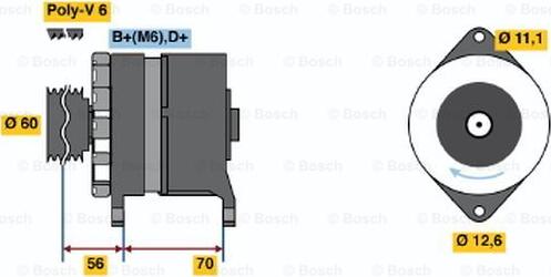 BOSCH 0 986 037 140 - Ģenerators autodraugiem.lv