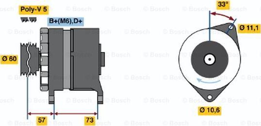 BOSCH 0 986 037 170 - Ģenerators autodraugiem.lv