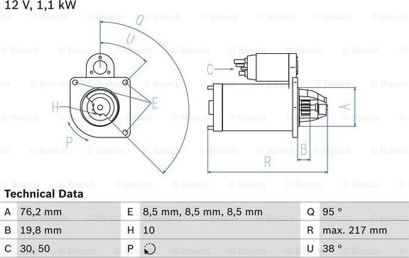 BOSCH 0 986 029 150 - Starteris autodraugiem.lv