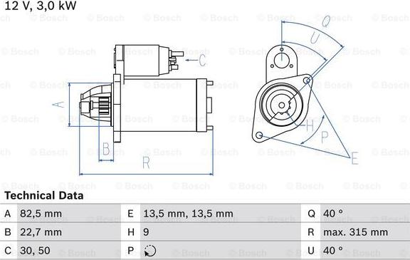 BOSCH 0 986 024 080 - Starteris autodraugiem.lv