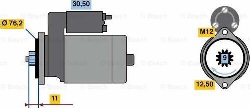 BOSCH 0 986 024 110 - Starteris autodraugiem.lv