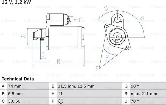 BOSCH 0 986 024 170 - Starteris autodraugiem.lv