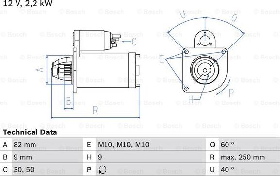 BOSCH 0 986 024 390 - Starteris autodraugiem.lv