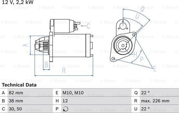 BOSCH 0 986 024 380 - Starteris autodraugiem.lv