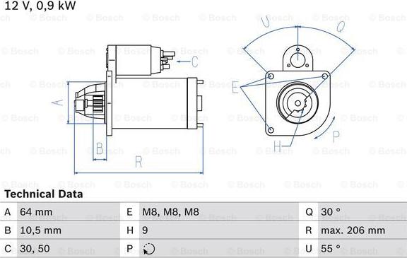 BOSCH 0 986 025 480 - Starteris autodraugiem.lv