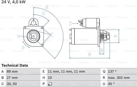 BOSCH 0 986 025 530 - Starteris autodraugiem.lv