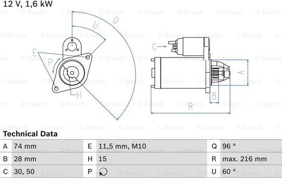 BOSCH 0 986 025 630 - Starteris autodraugiem.lv