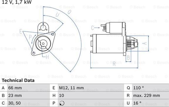 BOSCH 0 986 025 230 - Starteris autodraugiem.lv