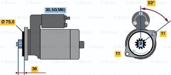 BOSCH 0 986 020 461 - Starteris autodraugiem.lv