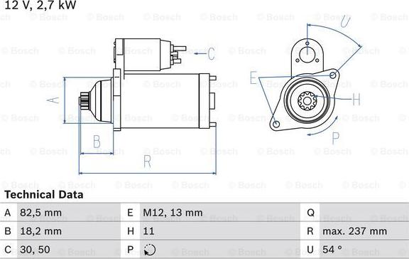 BOSCH 0 986 020 591 - Starteris autodraugiem.lv