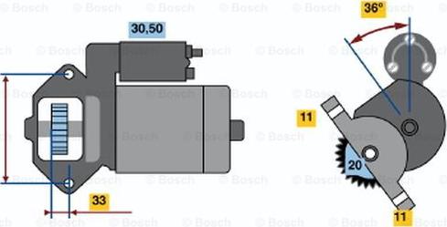 BOSCH 0 986 020 511 - Starteris autodraugiem.lv