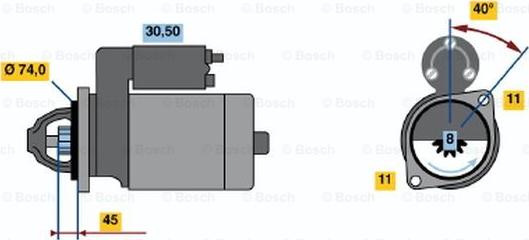 BOSCH 0 986 020 651 - Starteris autodraugiem.lv