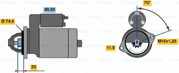 BOSCH 0 986 020 661 - Starteris autodraugiem.lv