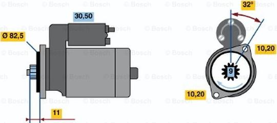 BOSCH 0 986 020 681 - Starteris autodraugiem.lv