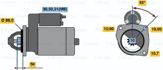 BOSCH 0 986 020 051 - Starteris autodraugiem.lv