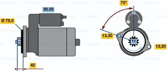 BOSCH 0 986 020 031 - Starteris autodraugiem.lv