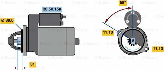 BOSCH 0 986 020 151 - Starteris autodraugiem.lv