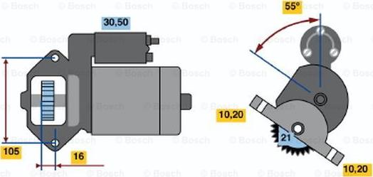 BOSCH 0 986 020 801 - Starteris autodraugiem.lv