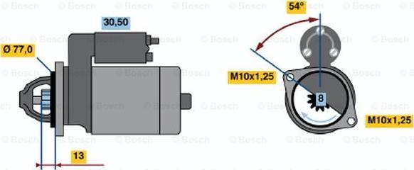 BOSCH 0 986 020 391 - Starteris autodraugiem.lv