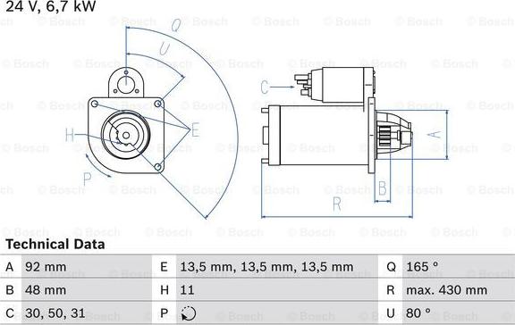 BOSCH 0 986 020 340 - Starteris autodraugiem.lv