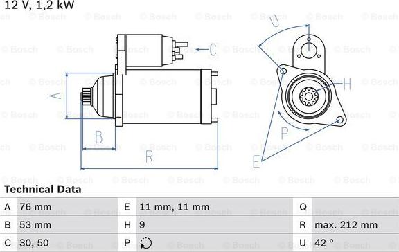 BOSCH 0 986 020 210 - Starteris autodraugiem.lv