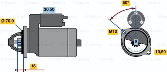 BOSCH 0 986 020 701 - Starteris autodraugiem.lv