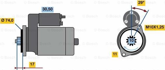 BOSCH 0 986 023 970 - Starteris autodraugiem.lv