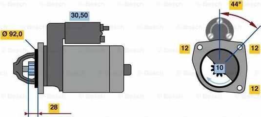 BOSCH 0 986 023 440 - Starteris autodraugiem.lv