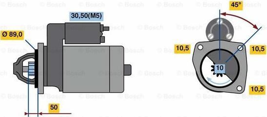 BOSCH 0 986 023 450 - Starteris autodraugiem.lv