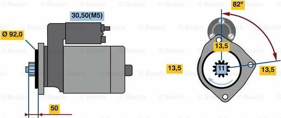 BOSCH 0 986 023 590 - Starteris autodraugiem.lv