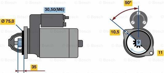 BOSCH 0 986 023 640 - Starteris autodraugiem.lv