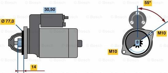 BOSCH 0 986 023 630 - Starteris autodraugiem.lv