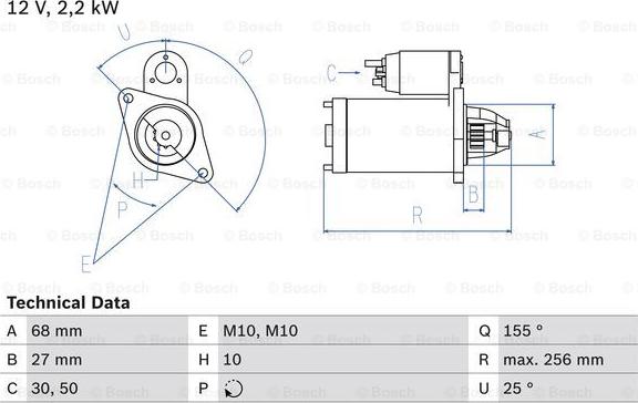 BOSCH 0 986 023 040 - Starteris autodraugiem.lv