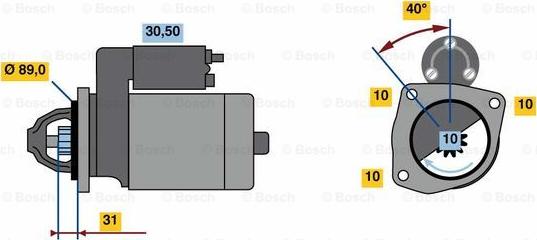 BOSCH 0 986 023 190 - Starteris autodraugiem.lv