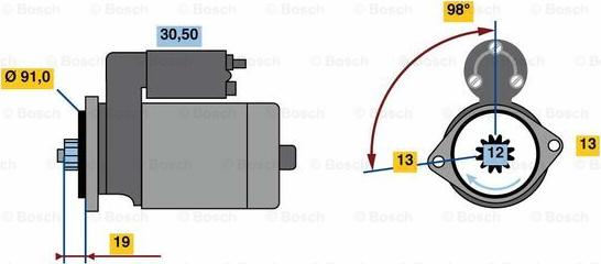 BOSCH 0 986 023 840 - Starteris autodraugiem.lv