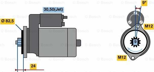 BOSCH 0 986 023 800 - Starteris autodraugiem.lv