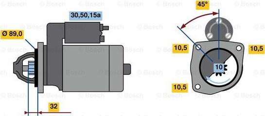 BOSCH 0 986 023 820 - Starteris autodraugiem.lv