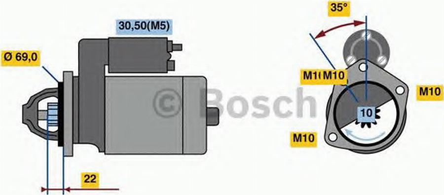 BOSCH 0986023870 - Starteris autodraugiem.lv