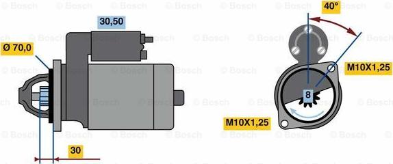 BOSCH 0 986 023 720 - Starteris autodraugiem.lv