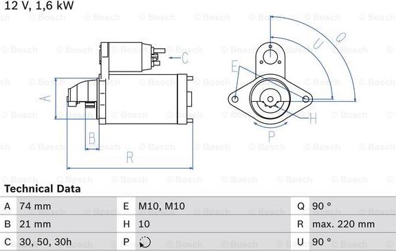 BOSCH 0 986 022 930 - Starteris autodraugiem.lv