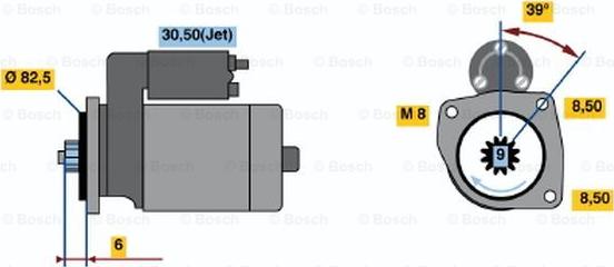 BOSCH 0 986 022 510 - Starteris autodraugiem.lv