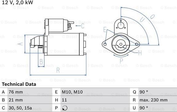 BOSCH 0 986 022 880 - Starteris autodraugiem.lv