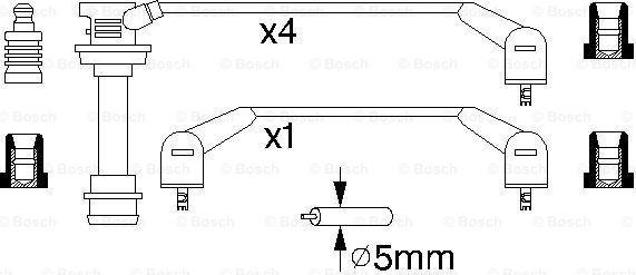 BOSCH 0 986 356 948 - Augstsprieguma vadu komplekts autodraugiem.lv