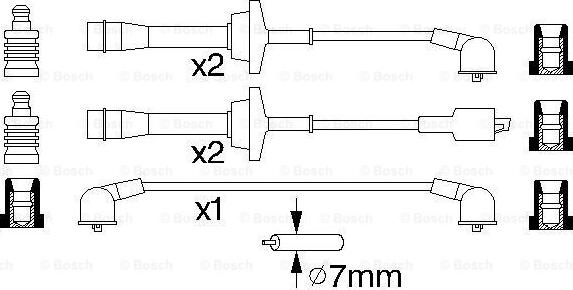 BOSCH 0 986 356 938 - Augstsprieguma vadu komplekts autodraugiem.lv