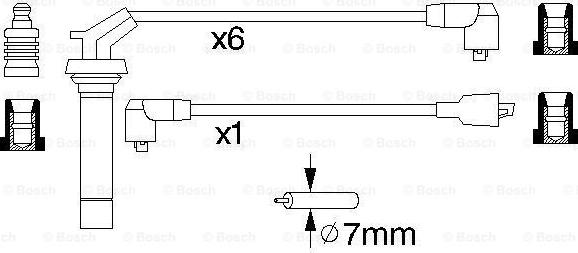 BOSCH 0 986 356 891 - Augstsprieguma vadu komplekts autodraugiem.lv