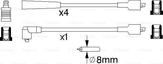 BOSCH 0 986 356 868 - Augstsprieguma vadu komplekts autodraugiem.lv