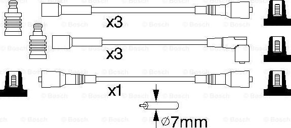 BOSCH 0 986 356 814 - Augstsprieguma vadu komplekts autodraugiem.lv