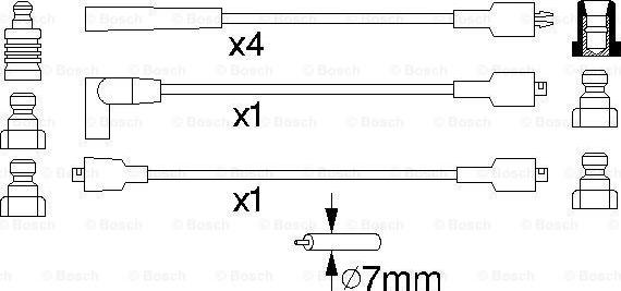 BOSCH 0 986 356 834 - Augstsprieguma vadu komplekts autodraugiem.lv