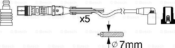 BOSCH 0 986 356 349 - Augstsprieguma vadu komplekts autodraugiem.lv