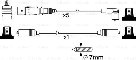 BOSCH 0 986 356 385 - Augstsprieguma vadu komplekts autodraugiem.lv